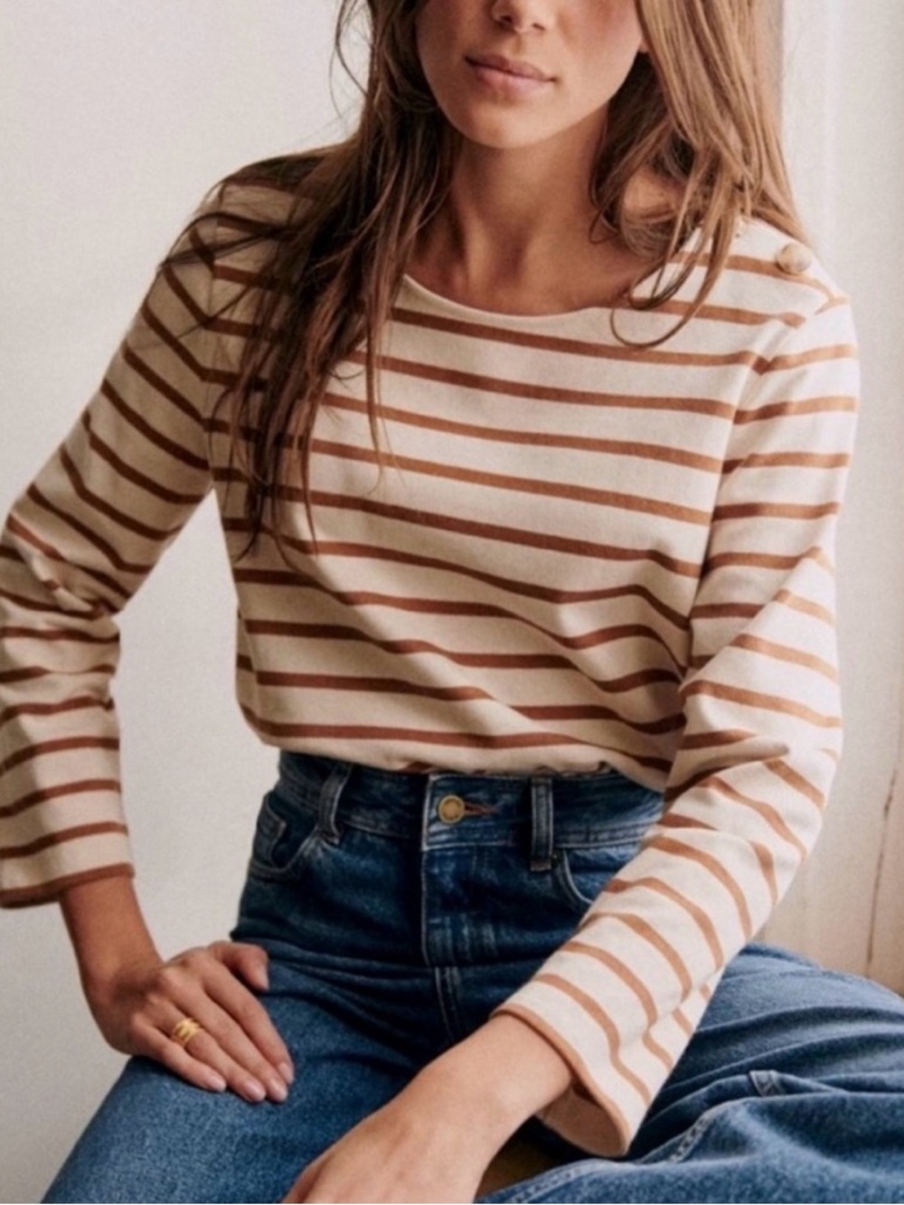 Sezane Colette Marinière sailor stripe top
